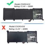 Батерия за лаптоп ASUS UX501 Series, C32N1415 - Изображение 2