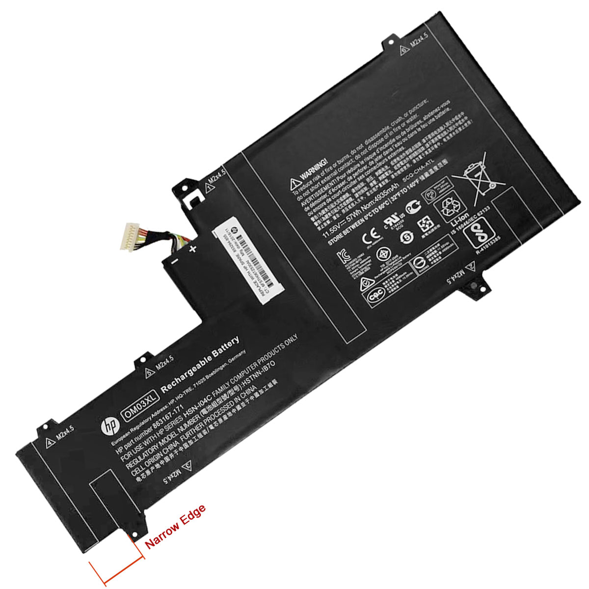 HP-COMPAQ-OM03XLNarrow-Edge-1774440504 Батерия за лаптоп HP EliteBook 1030 G2 Series, OM03XL(Narrow Edge) - Изображение 1